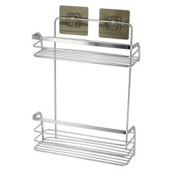 Accesorios De Baño>Estante De Baño C/2 Niveles Acero Inox.