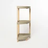 Armarios, Estantes Y Estanterías.>Estante esquinero con 3 niveles beige de madera