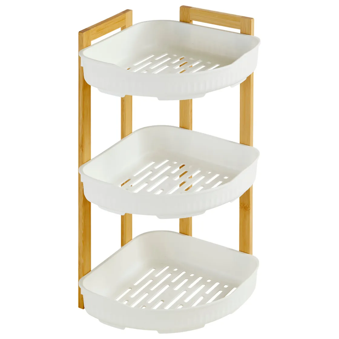 5five Muebles Con Lavabo Y Auxiliares>Estante esquinero NATUREO de baño 3 niveles bambú