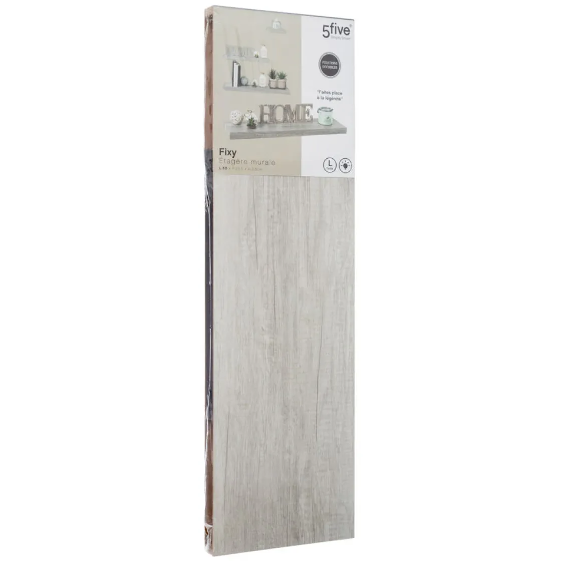 5five Soportes>Estante Mdf Roble Gris 80x23.5x3.8Cm