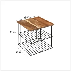 5five Encimera Y Lavavajillas>Estantería 2 Niveles Hierro Y Madera