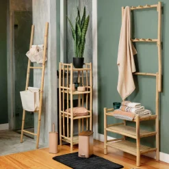 Muebles Con Lavabo Y Auxiliares>Estantería de bambú de 4 niveles