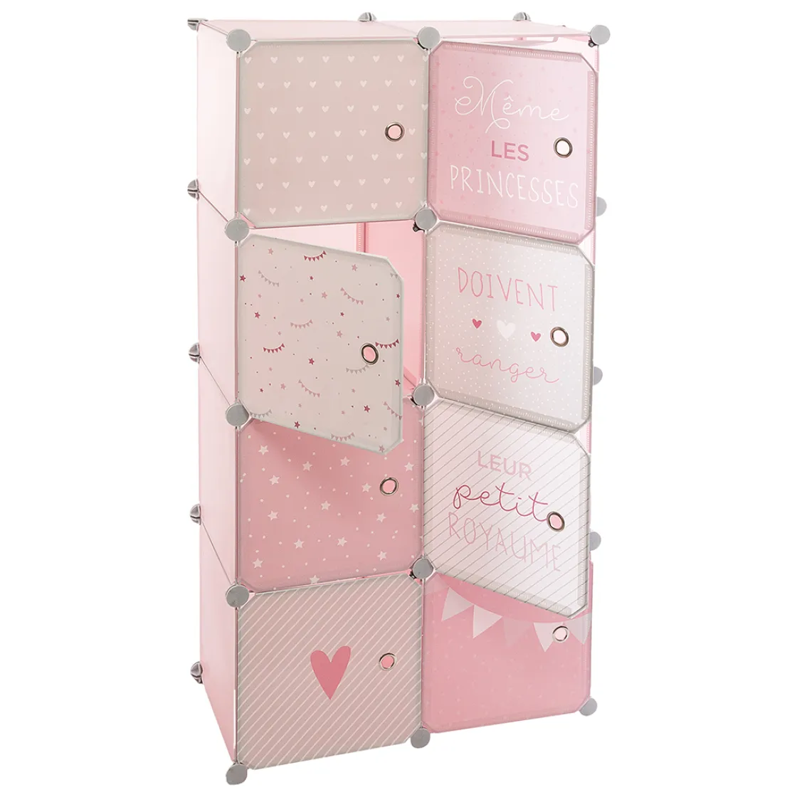 atmosphera4kids Almacenamiento>Estantería De Cubos Doble 65x31.5x125Cm