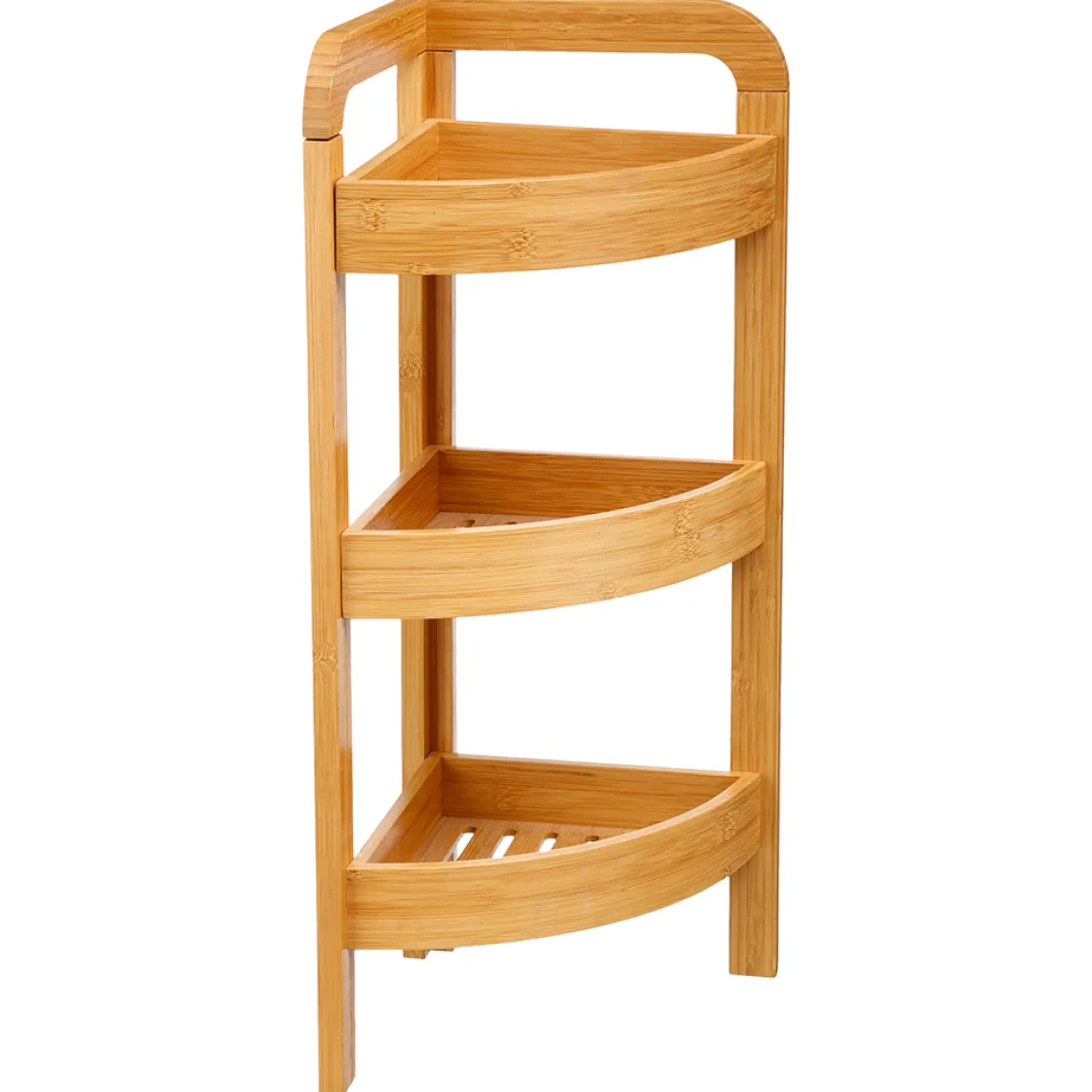 5five Muebles Con Lavabo Y Auxiliares>Estantería De Esquina C/3 Baldas Bambú