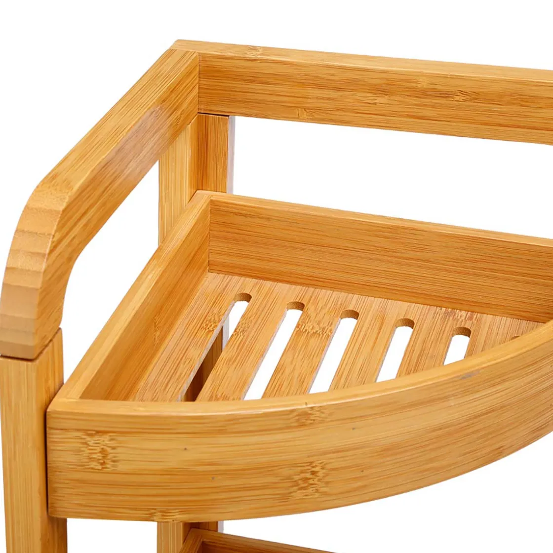 5five Muebles Con Lavabo Y Auxiliares>Estantería De Esquina C/3 Baldas Bambú