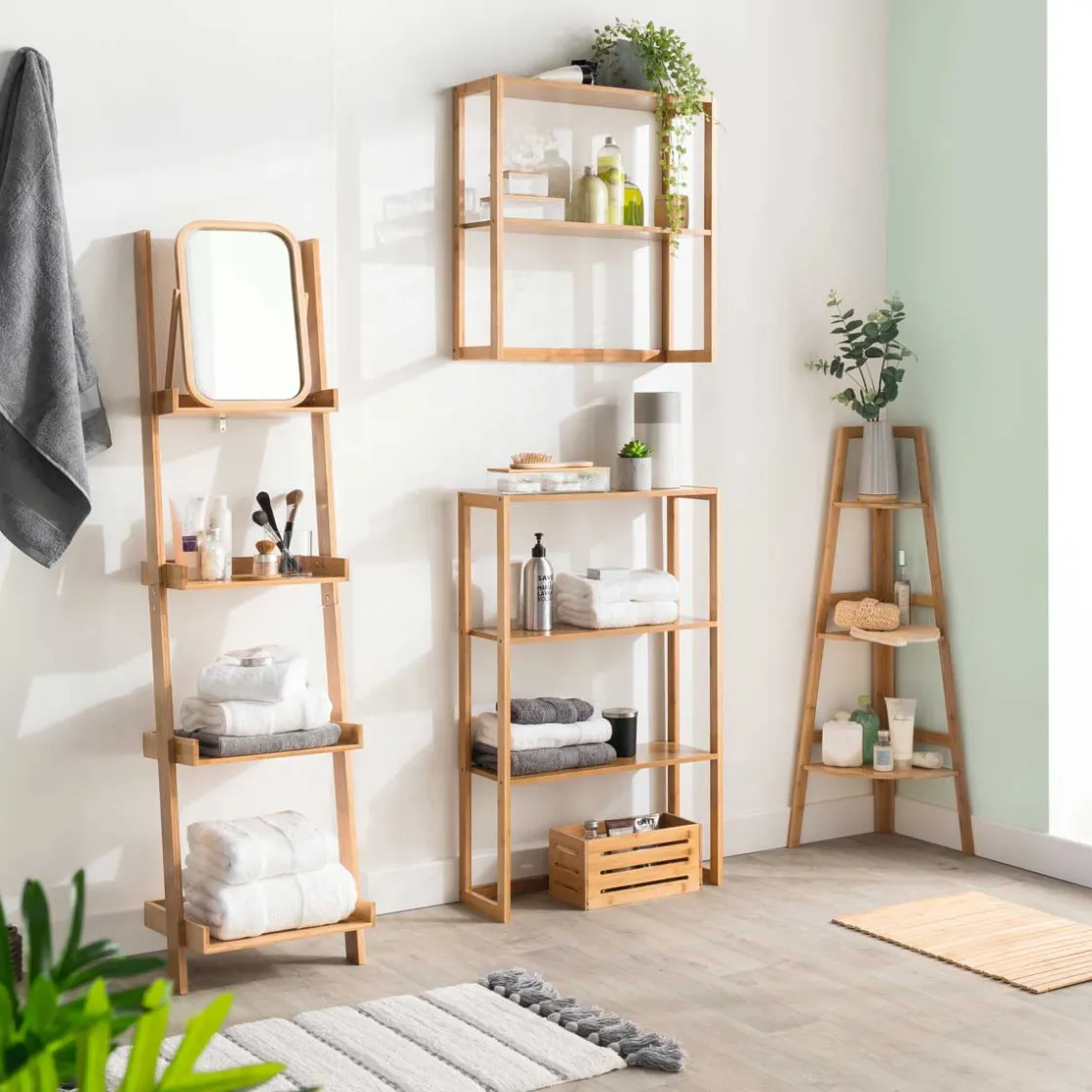 5five Muebles Con Lavabo Y Auxiliares>Estantería De Esquina C/3 Baldas Sicela