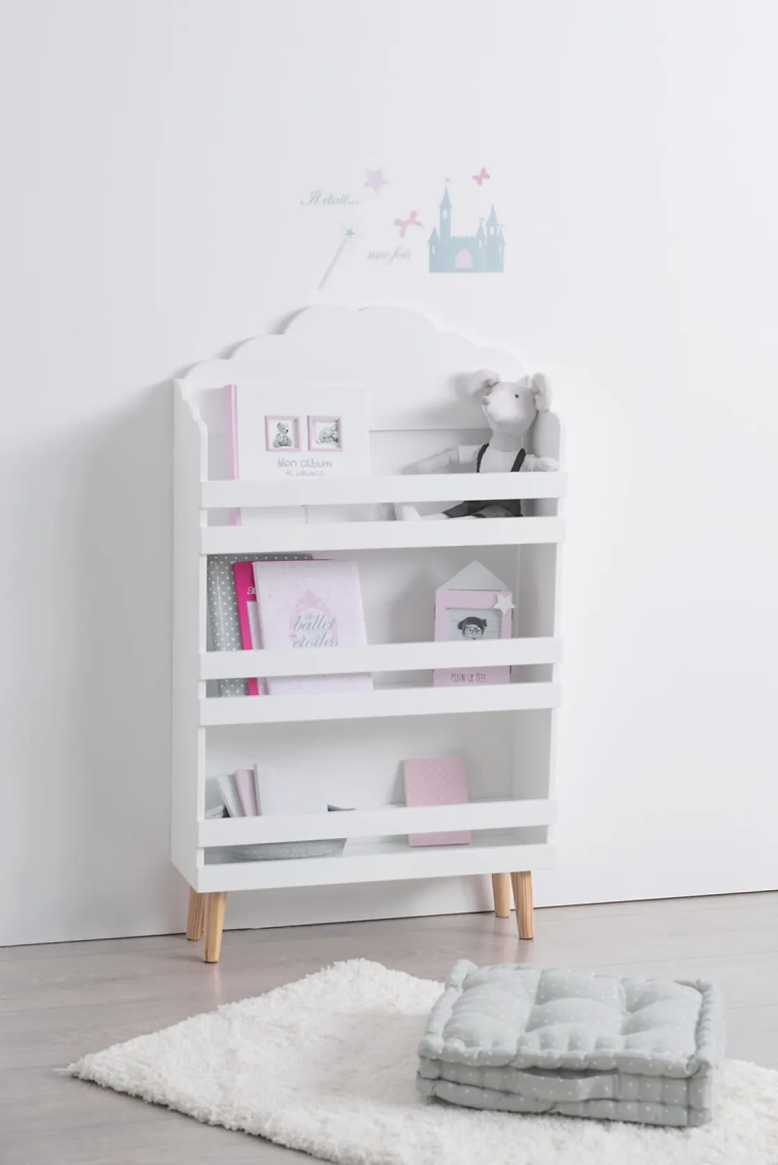 atmosphera4kids Montessori>Estantería Nube Blanca 58x18x100Cm