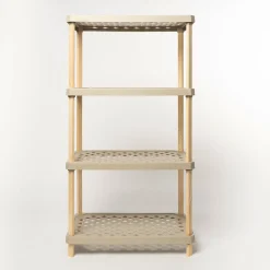 Armarios, Estantes Y Estanterías.>Estantería rectangular de 4 niveles beige
