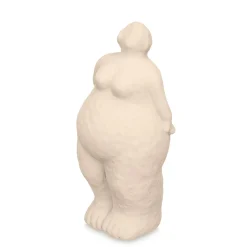 Accesorios>Estatua beige forma de mujer de cerámica