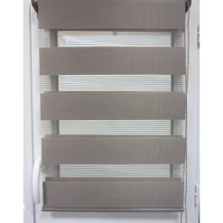 atmosphera Cortinas>Estor De Tela Noche/Día Gris 87x180Cm