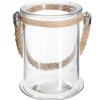 atmosphera Farolillos>Farol De Vidrio C/Cuerda Lena 12.5x17Cm