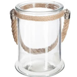 atmosphera Farolillos>Farol De Vidrio C/Cuerda Lena 12.5x17Cm