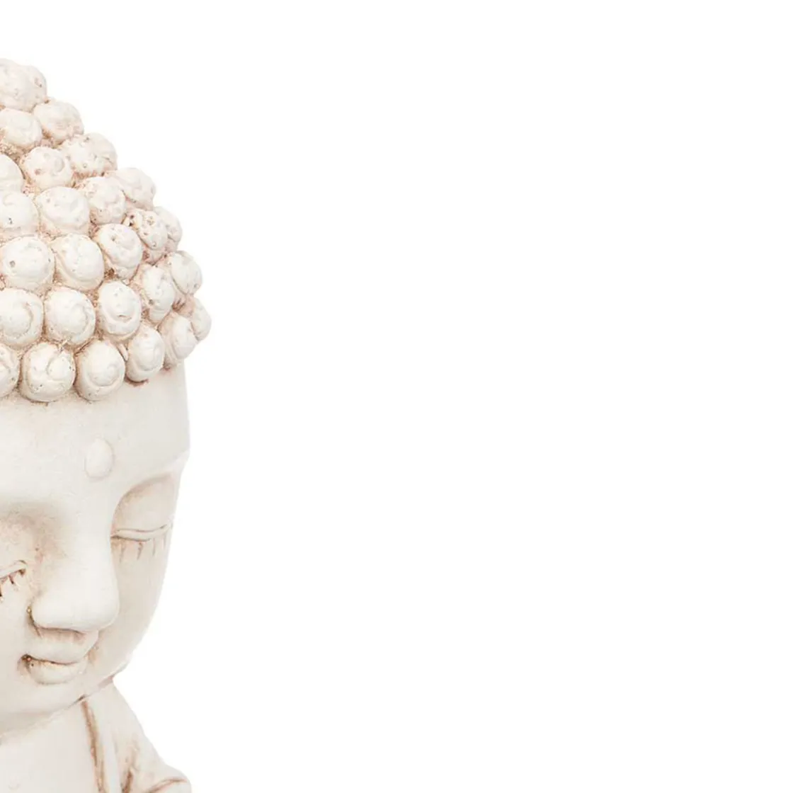 Accesorios>Figura de Buda sentado blanca 34cm