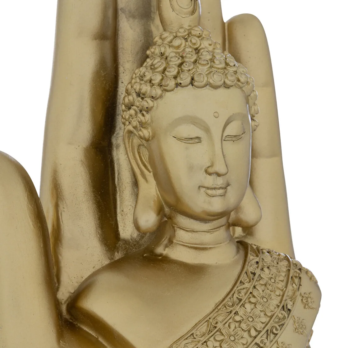 atmosphera Accesorios>Figura decorativa mano BUDA ANDY 18cm dorada