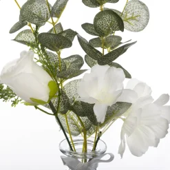 5five Plantas Y Flores Artificiales|Estilo Rústico>Florero De Vidrio C/ Eucalipto 7.5x39Cm
