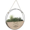 atmosphera Jarrones Y Vasos|Estilo Industrial>Florero Redondo Colgante De Madera 44Cm