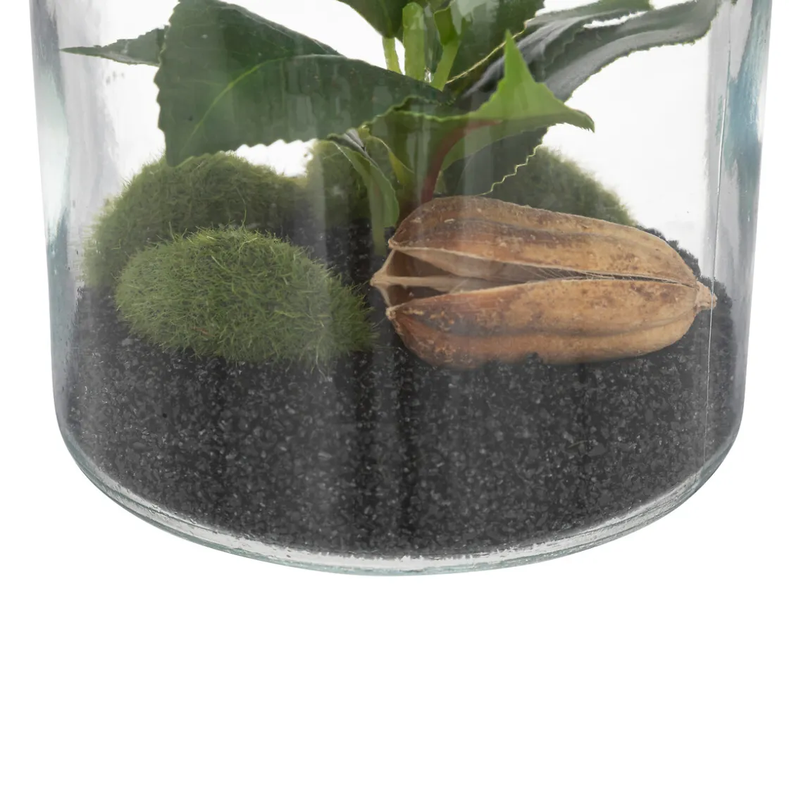 atmosphera Plantas Y Flores Artificiales|Estilo Étnico>Frasco De Vidrio C/Plantas Artif.12x19.5