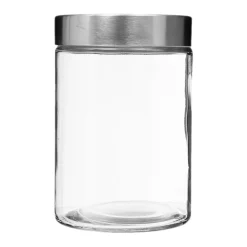 Cajas Y Frascos>Frasco De Vidrio C/Tapa Inox 1.2L