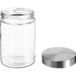 Cajas Y Frascos>Frasco De Vidrio C/Tapa Inox 1.2L
