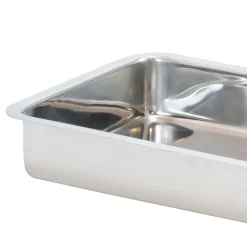 Bandejas Y Platos Para Horno>Fuente Inoxidable Rectangular 7x40x28Cm