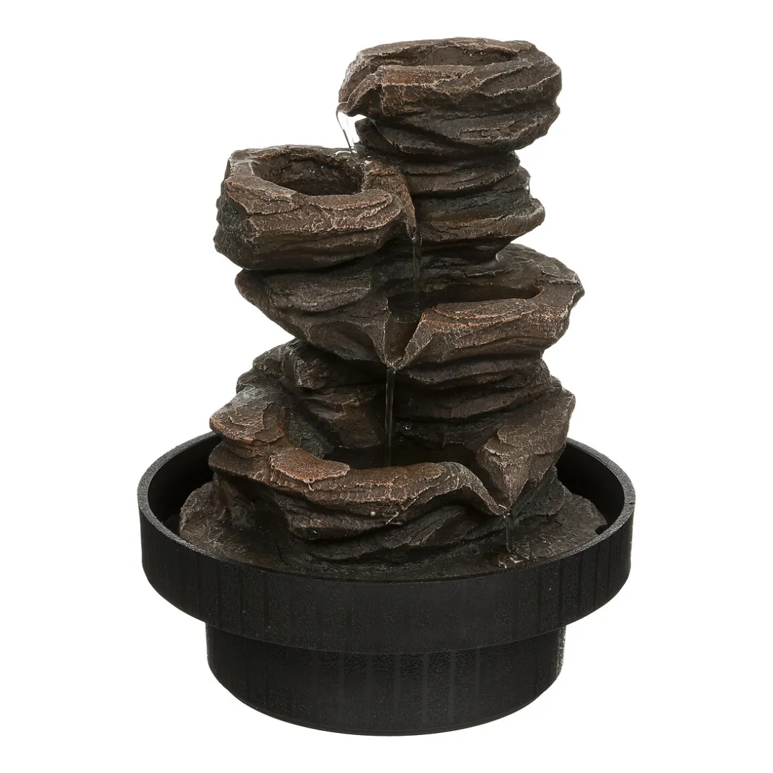 atmosphera Accesorios|Estilo Oriental>Fuente Negra De Resina 18x18x22.5Cm