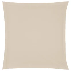 atmosphera Cojines Y Fundas Decorativas>Funda de almohada beige de algodón percal 63x63cm