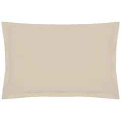 atmosphera Cojines Y Fundas Decorativas>Funda de almohada beige de algodón percal 50x70cm