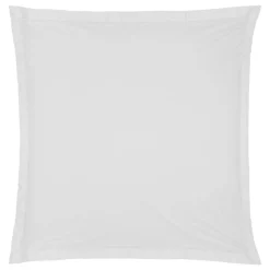 atmosphera Cojines Y Fundas Decorativas>Funda de almohada blanca de algodón percal 63x63cm