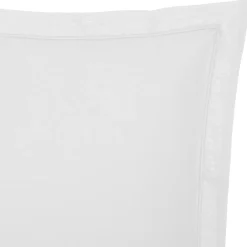 atmosphera Cojines Y Fundas Decorativas>Funda de almohada blanca de algodón percal 63x63cm