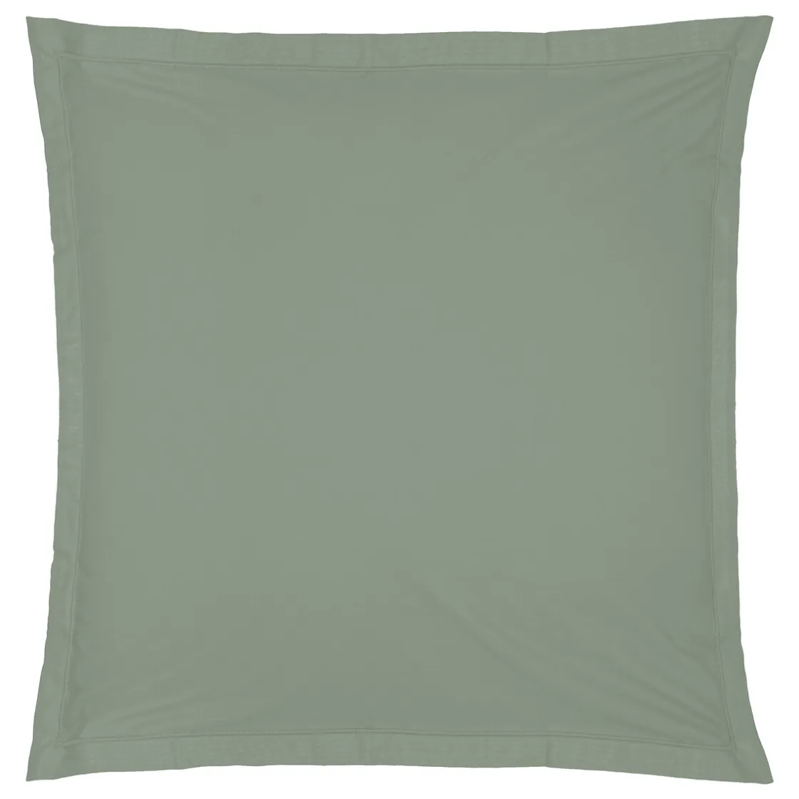 atmosphera Cojines Y Fundas Decorativas>Funda de almohada verde de algodón percal 63x63cm