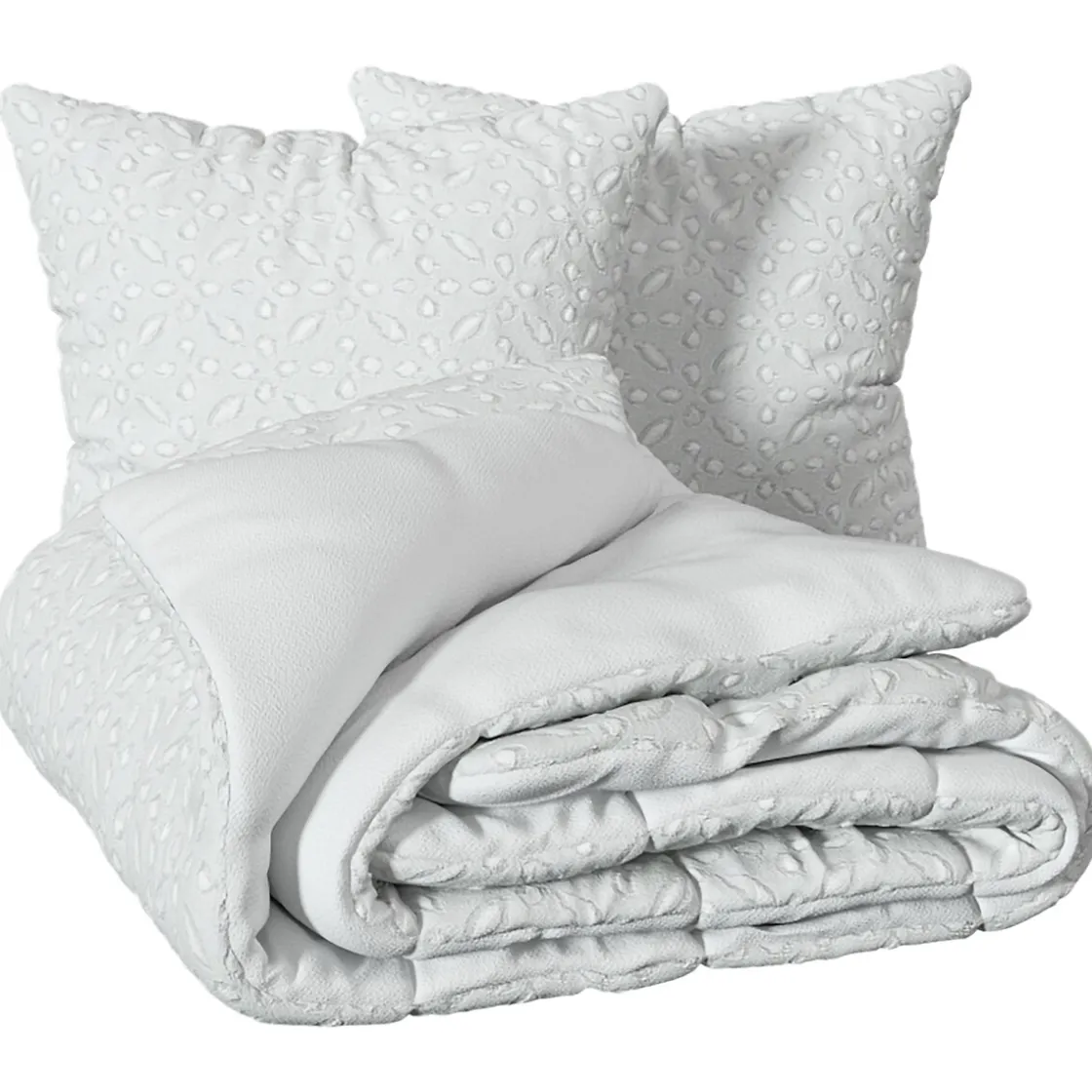 atmosphera Edredones Y Colchas>Funda nórdica y 2 fundas de cojín SWAN blanco