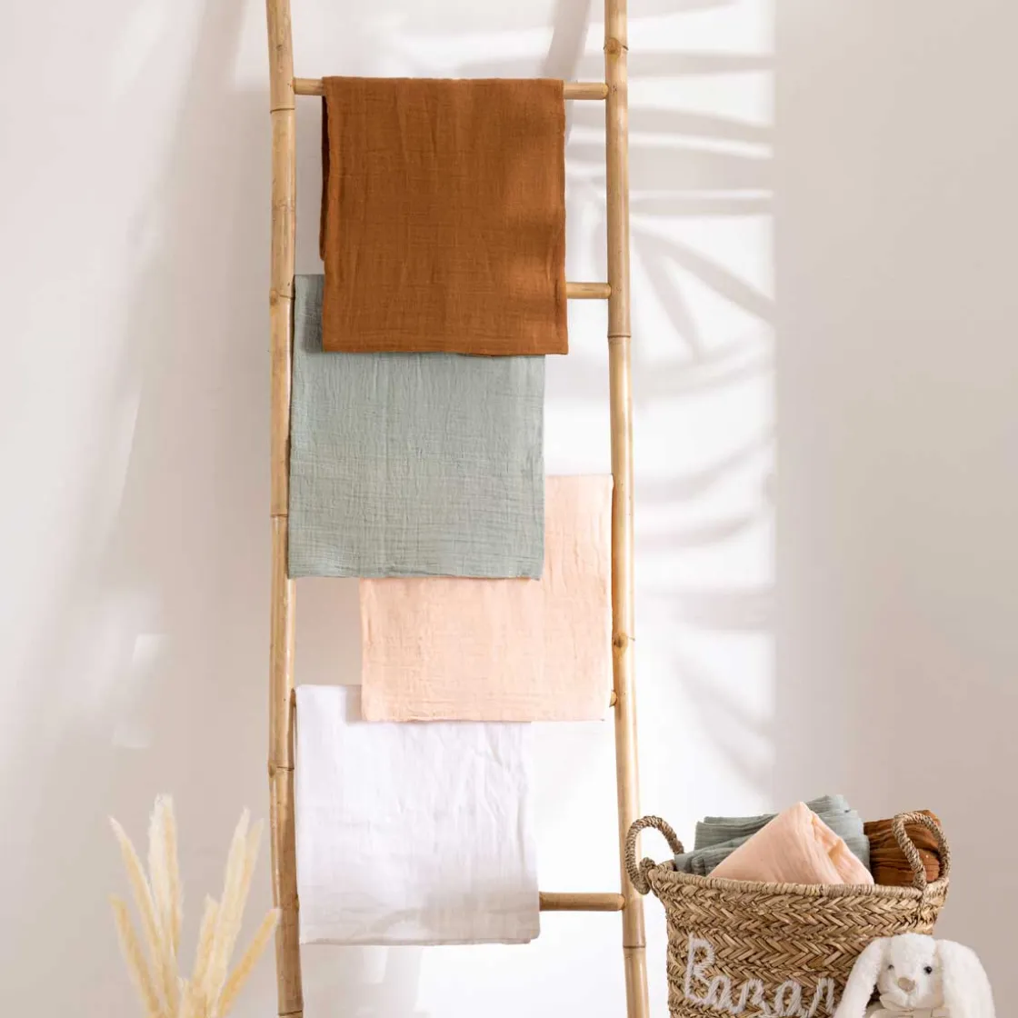 atmosphera4kids Téxtil>Funda nórdica y funda de cojín de gasa terracota