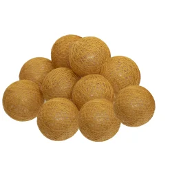 5five Lámparas Y Alargadores>Guirnalda De 10 Bolas Led Mostaza 6Cm