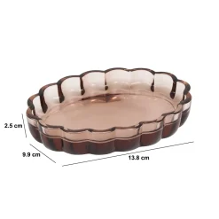 5five Accesorios De Lavabo>Jabonera FLOREA marrón de vidrio