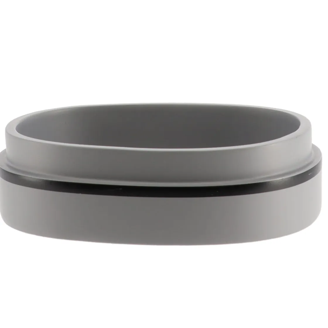 Accesorios De Lavabo>Jabonera Poliresina Gris/Negro