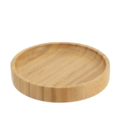 Accesorios De Lavabo>Jabonera Redonda de Bambú