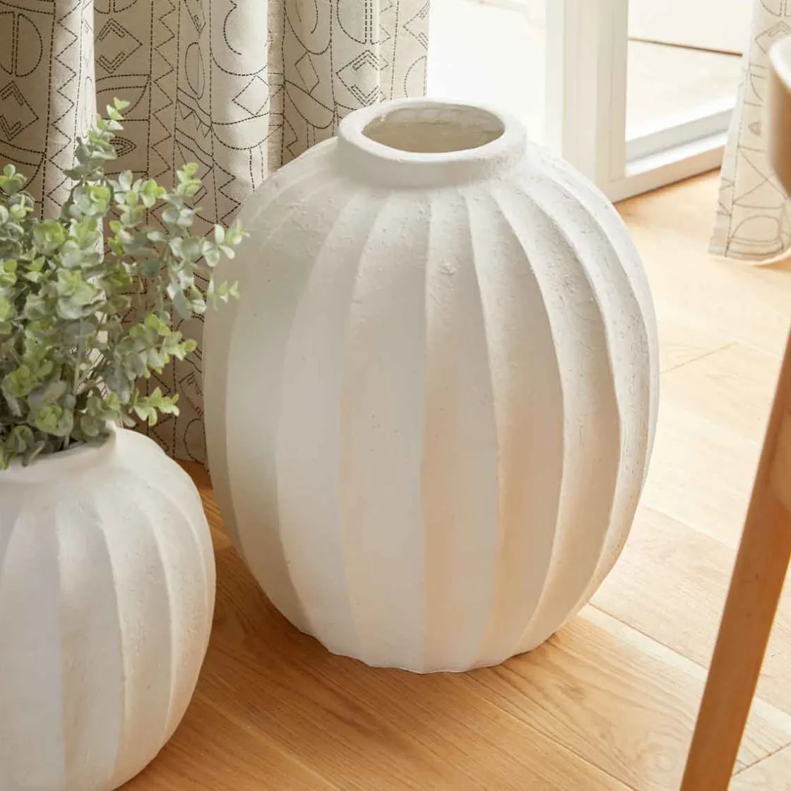 atmosphera Jarrones Y Vasos|Estilo Contemporaneo>Jarrón AMIA blanco de cerámica 44.5cm