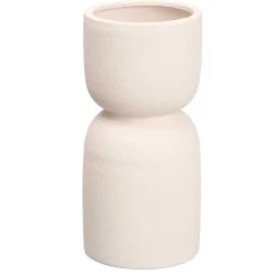 Jarrones Y Vasos>Jarrón blanco de cerámica 27cm