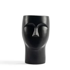 Jarrones Y Vasos|Estilo Contemporaneo>Jarrón Cerámica Figura Rostro 17x17x24Cm