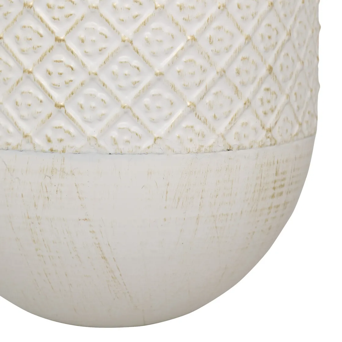 atmosphera Jarrones Y Vasos>Jarrón colgante TINO de metal blanco 36cm