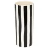 atmosphera Jarrones Y Vasos|Estilo Contemporaneo>Jarrón De Cerámica A Rayas Edric 30cm