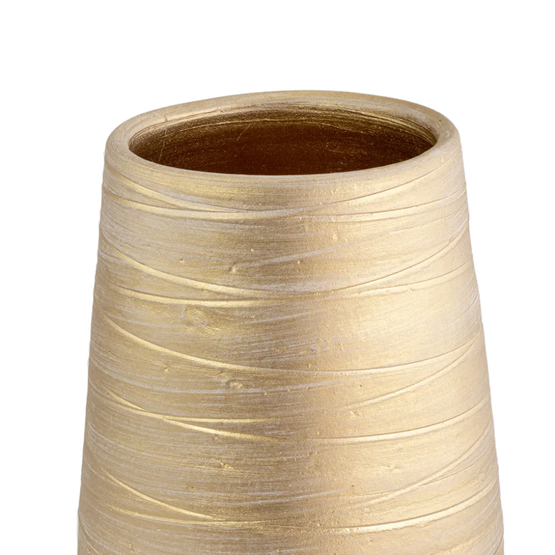 Jarrones Y Vasos>Jarrón De Cerámica Dorado 40Cm