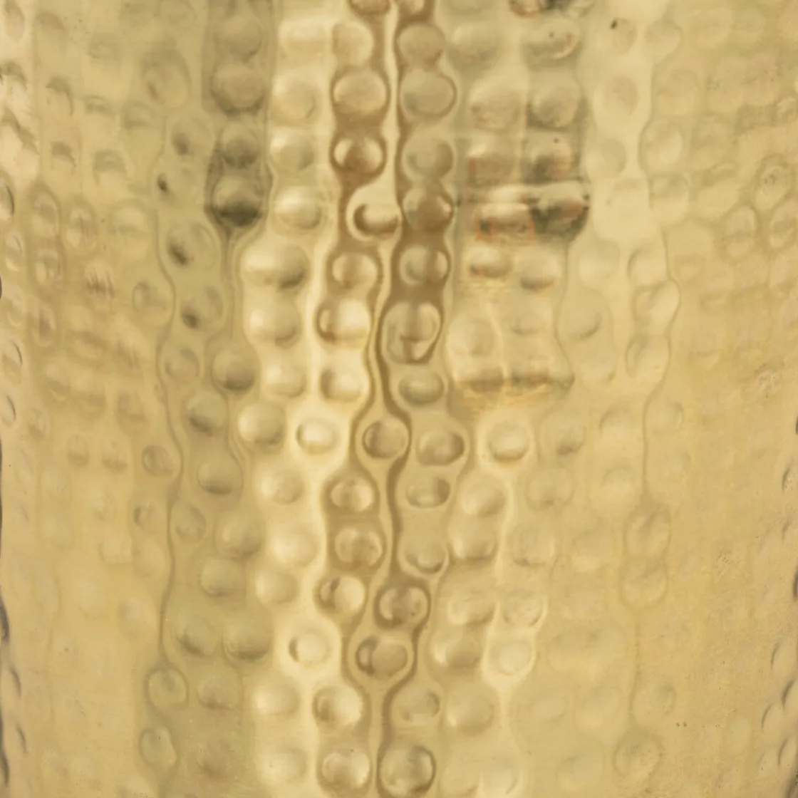 atmosphera Jarrones Y Vasos|Estilo Étnico>Jarrón De Metal Dorado 10x19Cm