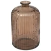 atmosphera Jarrones Y Vasos>Jarrón LUZ marrón de vidrio 23cm