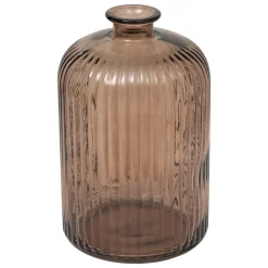 atmosphera Jarrones Y Vasos>Jarrón LUZ marrón de vidrio 23cm
