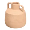 Jarrones Y Vasos>Jarrón marrón de cerámica 17.5cm