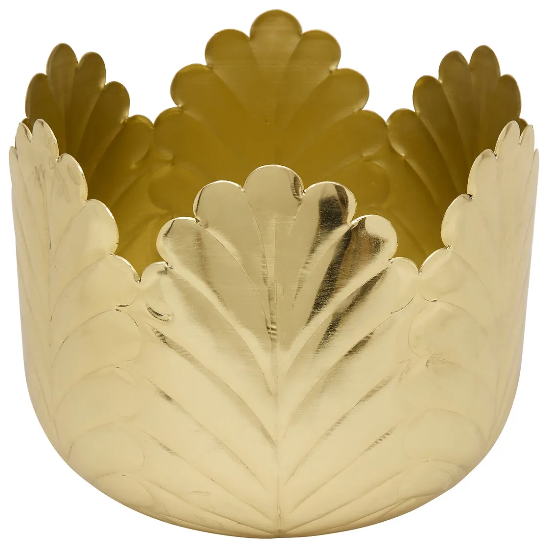 atmosphera Jarrones Y Vasos>Jarrón tamaño 2/2 BELLI dorado 18cm