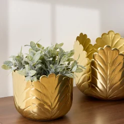 atmosphera Jarrones Y Vasos>Jarrón tamaño 2/2 BELLI dorado 18cm