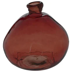 atmosphera Jarrones Y Vasos|Estilo Oriental>Jarrón ULY ámbar de vidrio reciclado 33cm