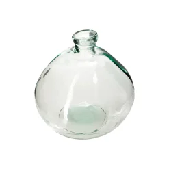 atmosphera Jarrones Y Vasos|Estilo Rústico>Jarrón Uly Transparente De Vidrio Reciclado 22cm